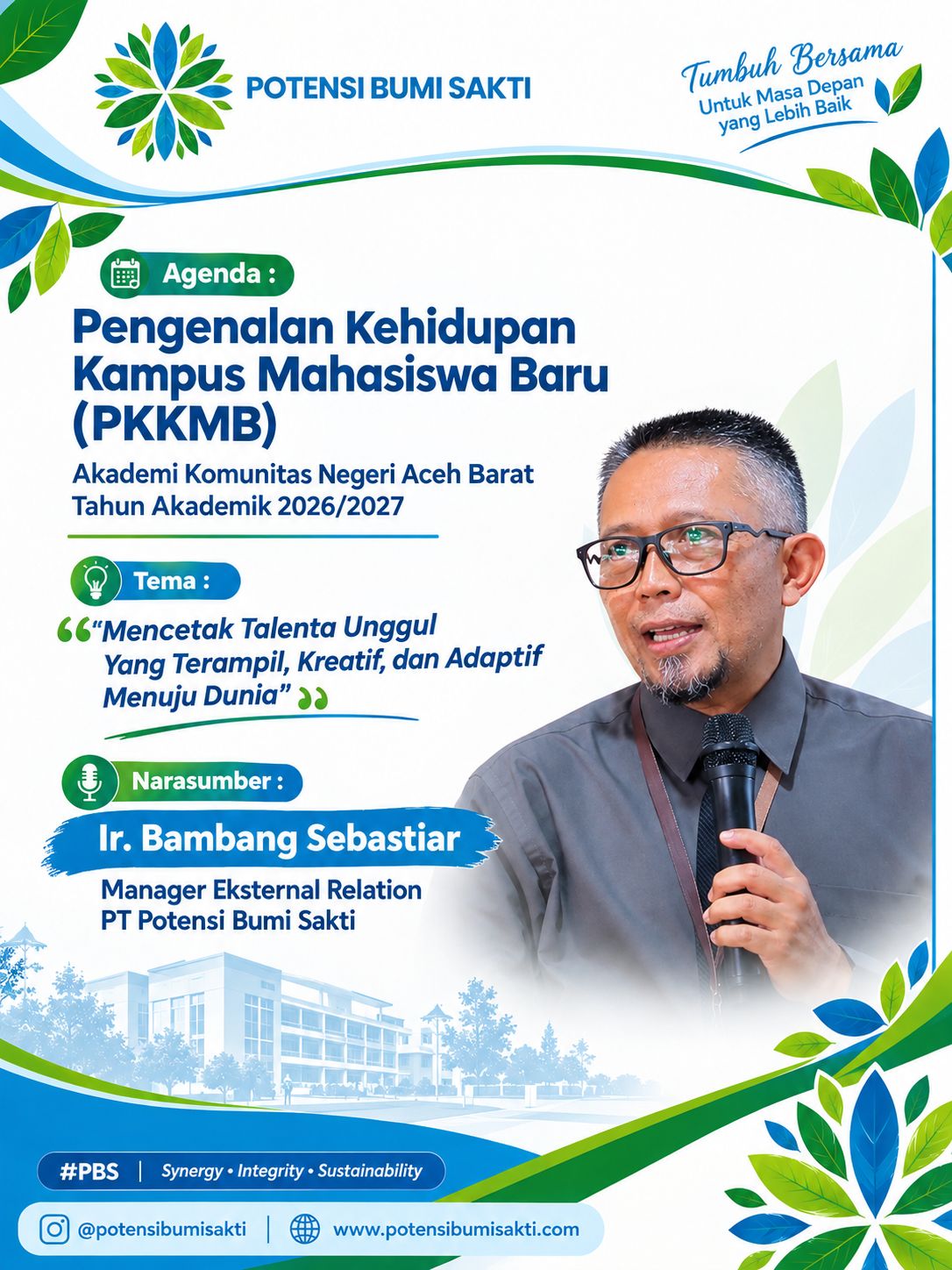 PT Potensi Bumi Sakti Present as Resource Person for PKKMB West Aceh State Community Academy for Academic Year 2026/2027
